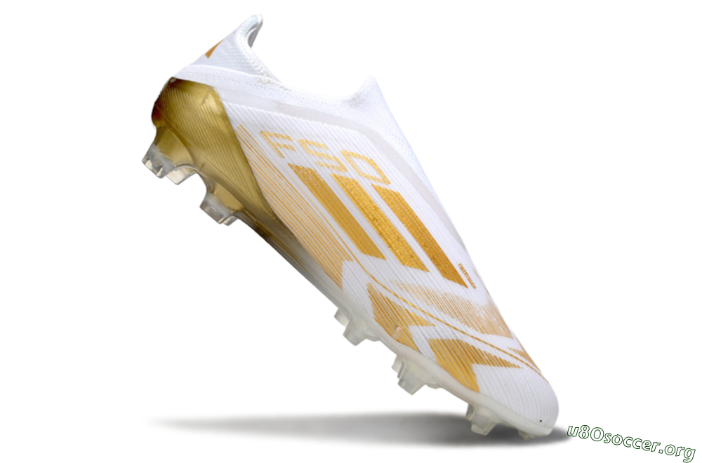 Adidas F50 Elite Laceless FG Football Boots - White/Gold 4
