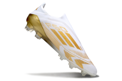Adidas F50 Elite Laceless FG Football Boots - White/Gold