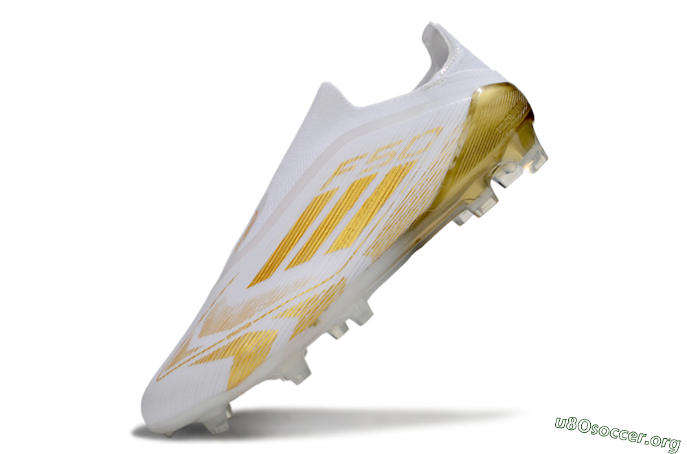 Adidas F50 Elite Laceless FG Football Boots - White/Gold 5