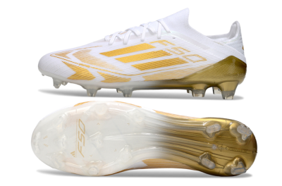 Adidas F50 Elite FG Football Boots - White/Gold