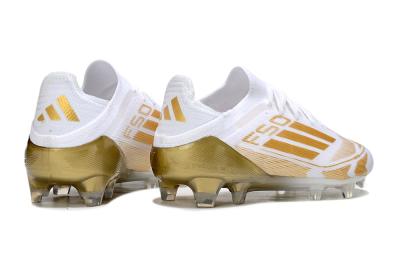 Adidas F50 Elite FG Football Boots - White/Gold