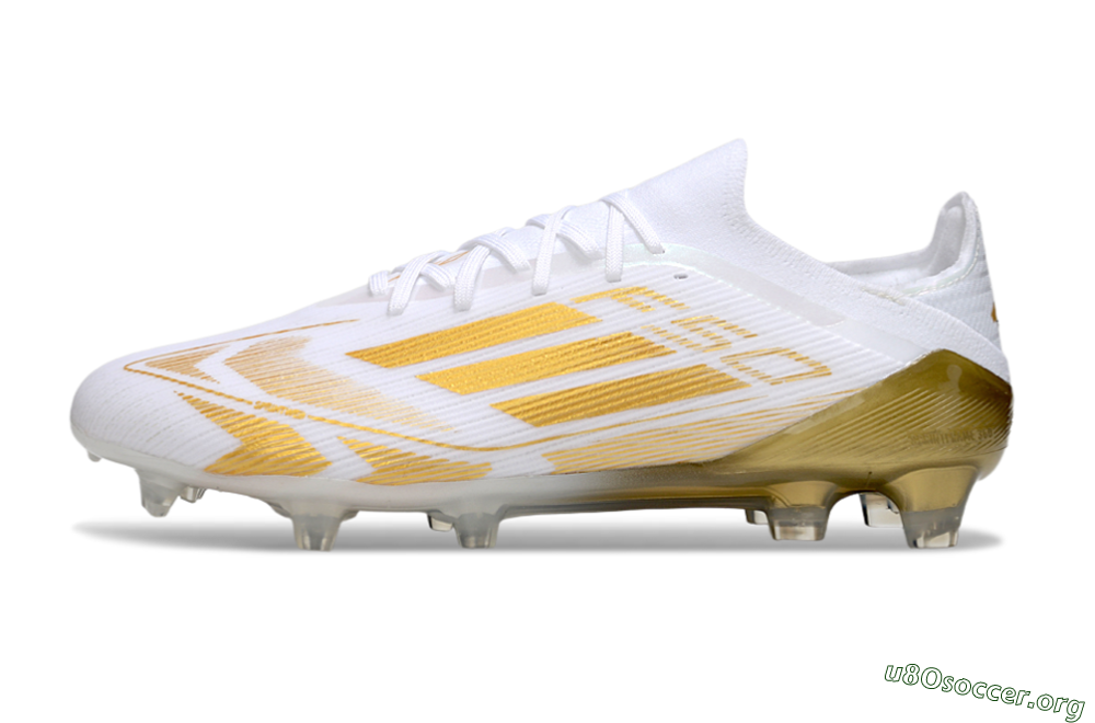 Adidas F50 Elite FG Football Boots - White/Gold 3