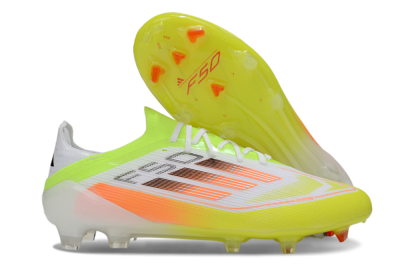 Adidas F50 Elite FG Football Boots - White/Yellow/Orange