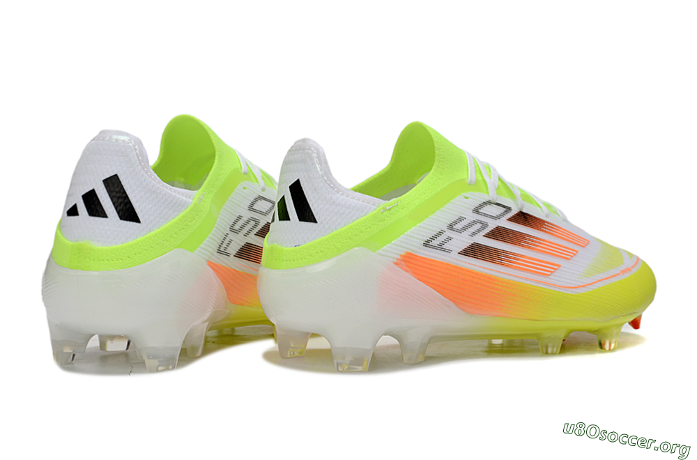 Adidas F50 Elite FG Football Boots - White/Yellow/Orange 6