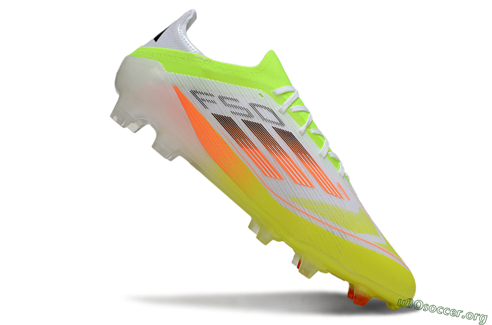 Adidas F50 Elite FG Football Boots - White/Yellow/Orange 4
