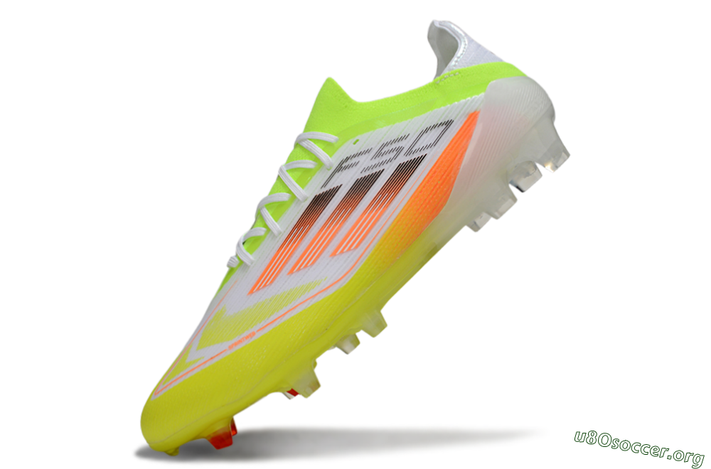 Adidas F50 Elite FG Football Boots - White/Yellow/Orange 5