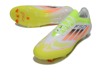 Adidas F50 Elite FG Football Boots - White/Yellow/Orange