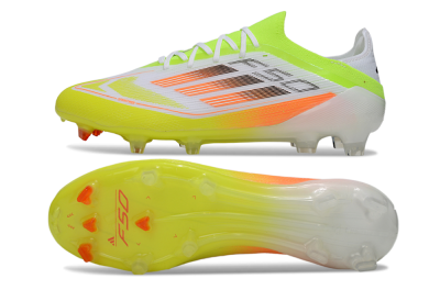 Adidas F50 Elite FG Football Boots - White/Yellow/Orange