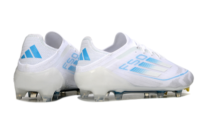 Adidas F50 Elite FG Football Boots - White/Blue