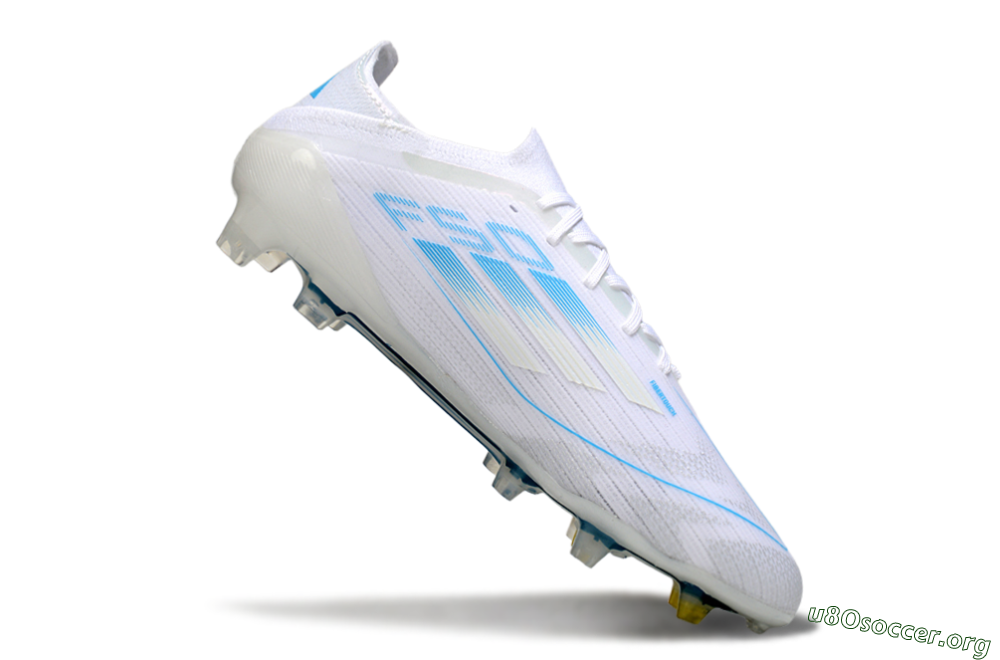 Adidas F50 Elite FG Football Boots - White/Blue 4