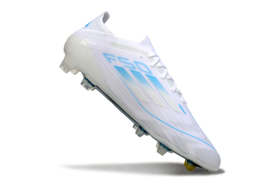 Adidas F50 Elite FG Football Boots - White/Blue