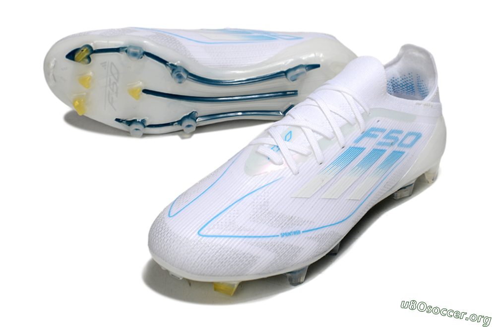 Adidas F50 Elite FG Football Boots - White/Blue 0