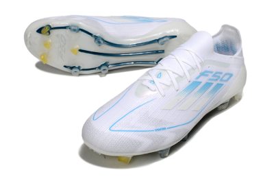 Adidas F50 Elite FG Football Boots - White/Blue