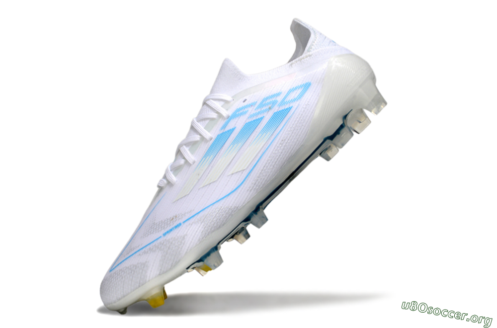 Adidas F50 Elite FG Football Boots - White/Blue 5