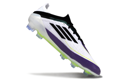 Messi x Adidas F50 Elite FG Football Boots - White/Purple/Black
