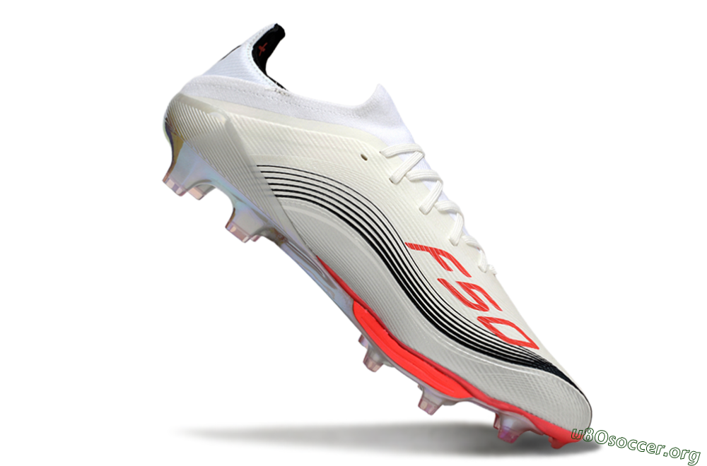 Messi x Adidas F50+ Elite FG Football Boots - Silver/Red/Black 4
