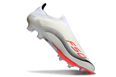 Messi x Adidas F50+ Elite Laceless FG Football Boots - Silver/Red/Black