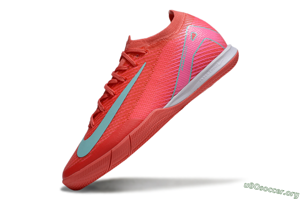 Nike Air Zoom Mercurial Vapor 16 Elite IC Football Shoes - Red/Jade/White 5