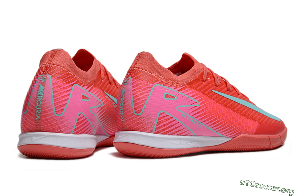 Nike Air Zoom Mercurial Vapor 16 Elite IC Football Shoes - Red/Jade/White 6