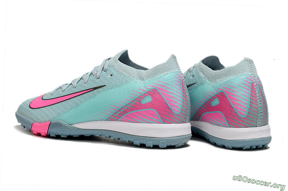 Nike Air Zoom Mercurial Vapor 16 Elite TF Football Shoes - Jade/Pink/White 5