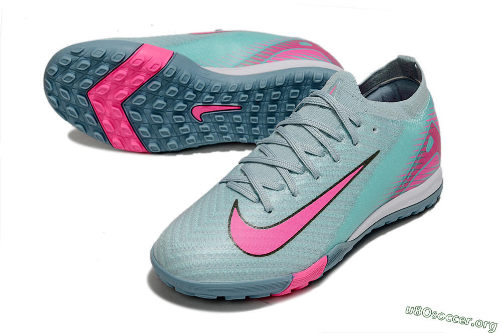 Nike Air Zoom Mercurial Vapor 16 Elite TF Football Shoes - Jade/Pink/White 0