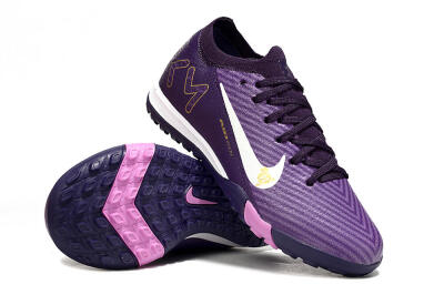 Nike Air Zoom Mercurial Vapor 16 Elite TF Football Shoes - Purple/White/Gold