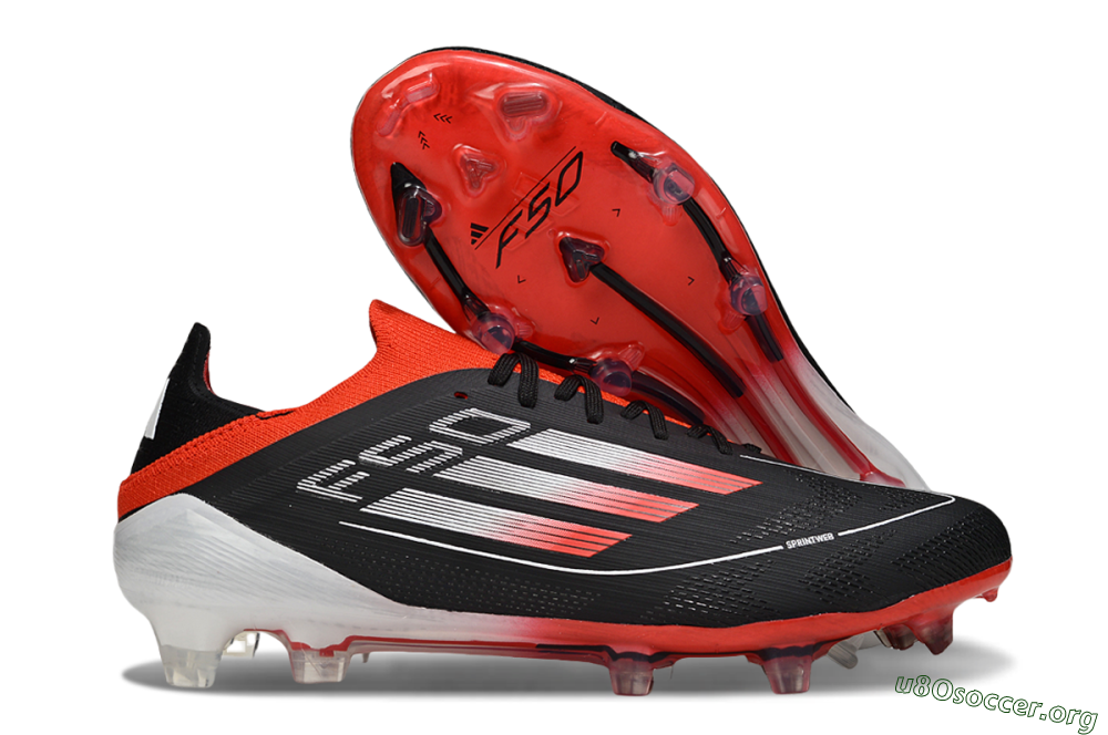 Adidas F50 Elite FG Football Boots - Black/Red/White 2
