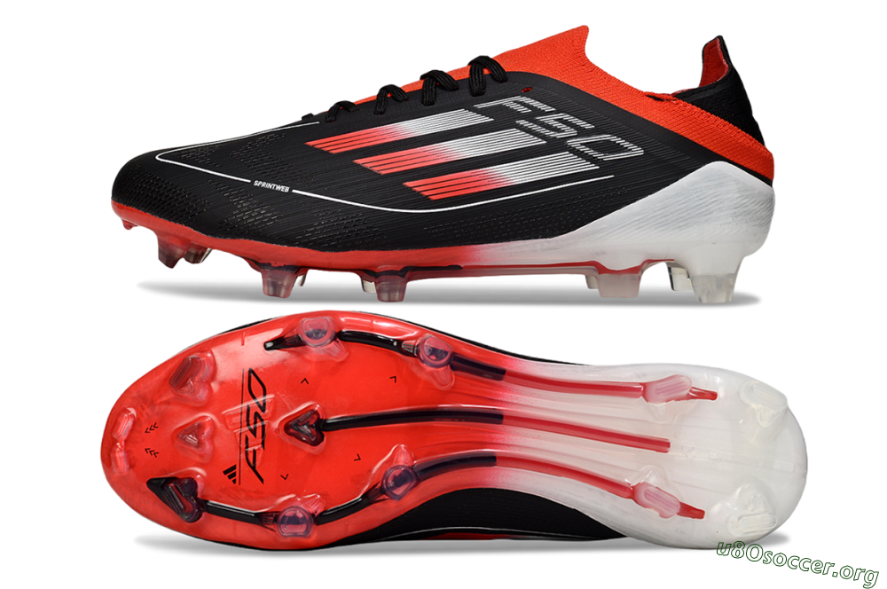 Adidas F50 Elite FG Football Boots - Black/Red/White 1