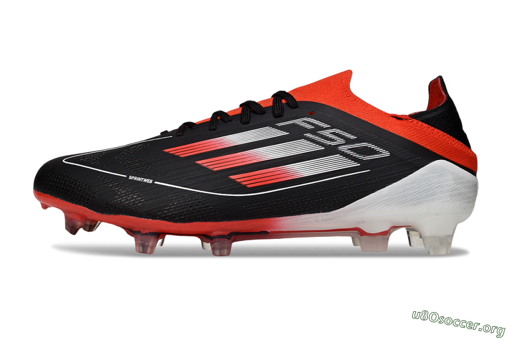Adidas F50 Elite FG Football Boots - Black/Red/White 3
