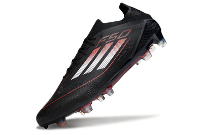Adidas F50 Elite FG Football Boots - Black/Silver/Red