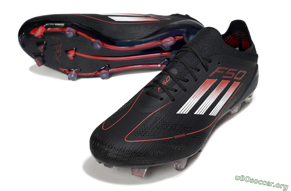 Adidas F50 Elite FG Football Boots - Black/Silver/Red 0