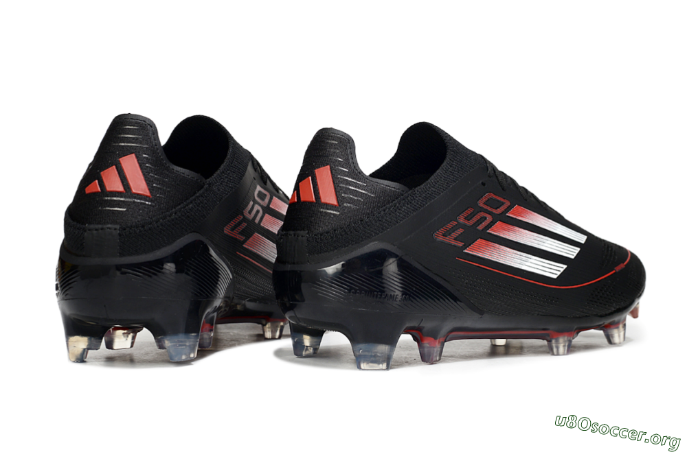 Adidas F50 Elite FG Football Boots - Black/Silver/Red 6