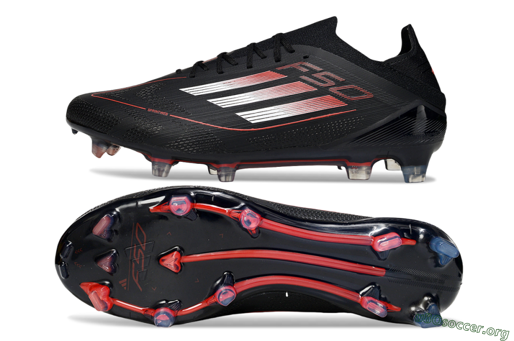 Adidas F50 Elite FG Football Boots - Black/Silver/Red 1
