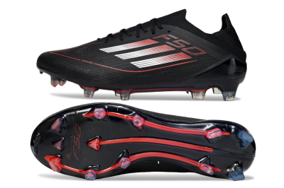 Adidas F50 Elite FG Football Boots - Black/Silver/Red