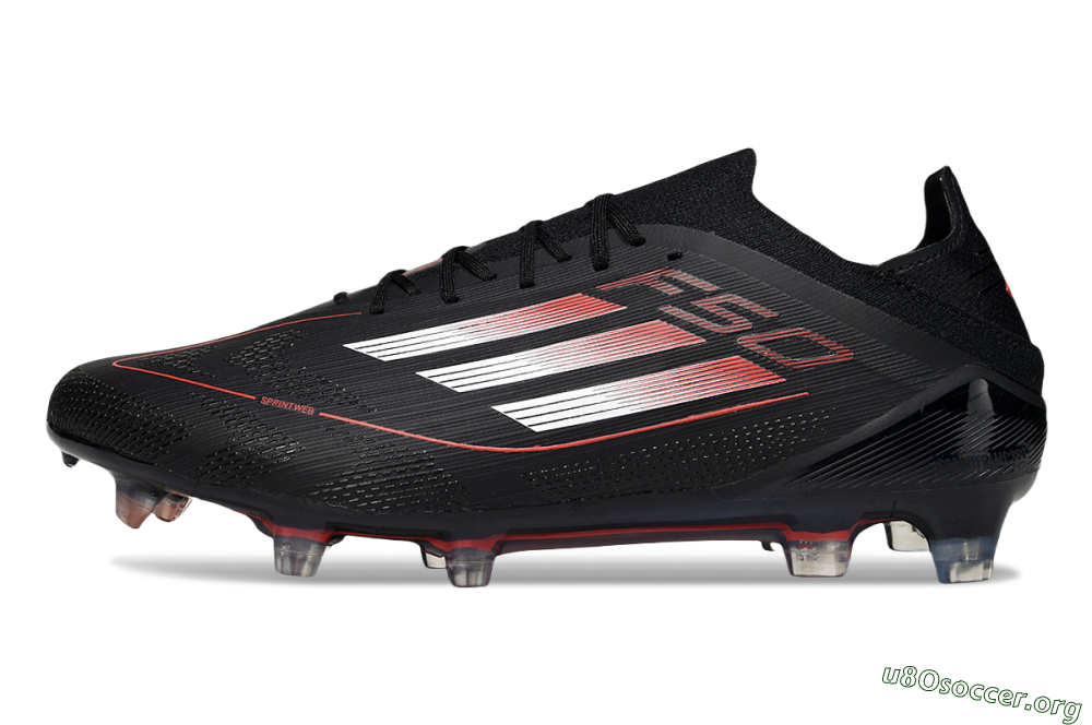 Adidas F50 Elite FG Football Boots - Black/Silver/Red 3