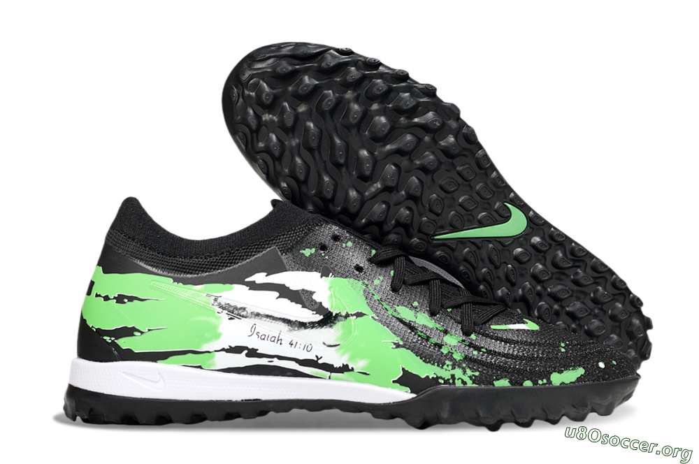 Nike Phantom GX 2 Elite TF Football Shoes - Black/Green/White 2