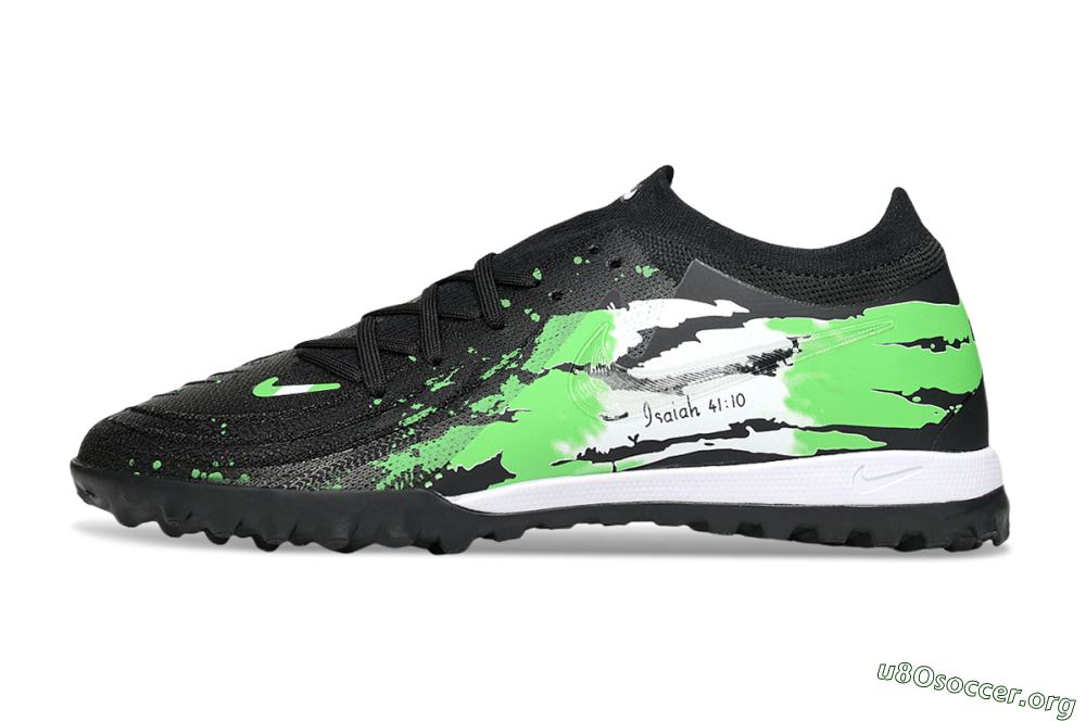 Nike Phantom GX 2 Elite TF Football Shoes - Black/Green/White 3