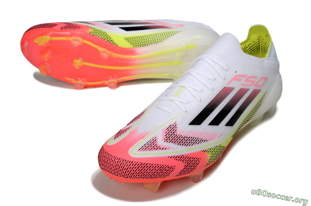 Adidas F50 Elite FG Football Boots - White/Pink/Yellow 0
