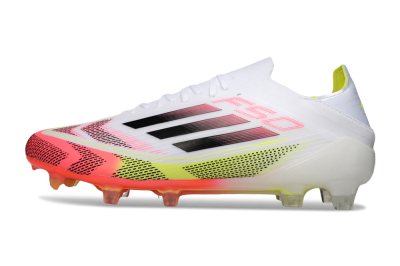 Adidas F50 Elite FG Football Boots - White/Pink/Yellow