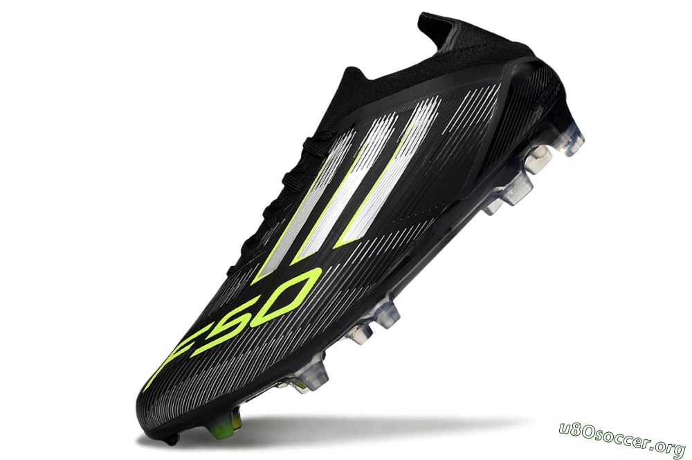 Adidas F50 Elite FG Football Boots - Black/Silver/Yellow 5
