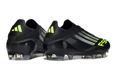 Adidas F50 Elite FG Football Boots - Black/Silver/Yellow