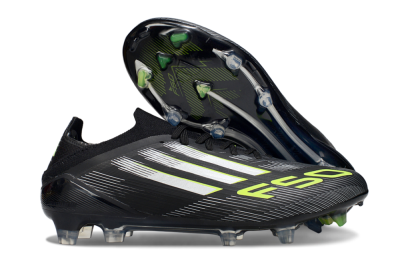 Adidas F50 Elite FG Football Boots - Black/Silver/Yellow