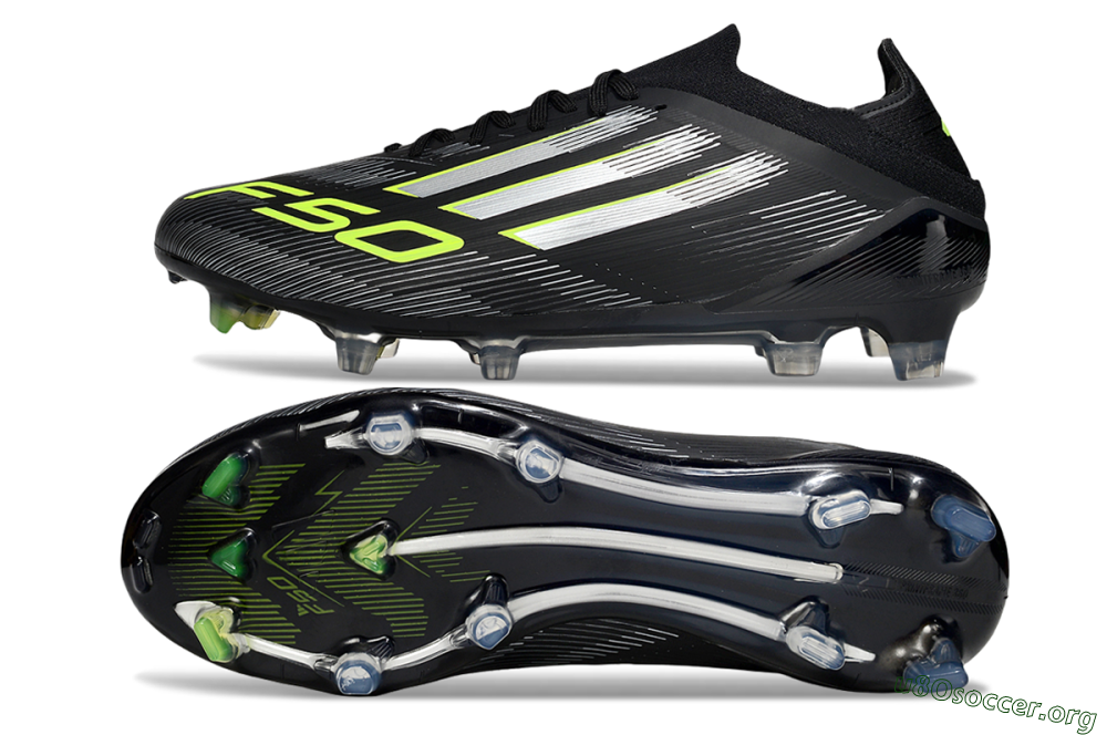 Adidas F50 Elite FG Football Boots - Black/Silver/Yellow 1
