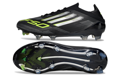 Adidas F50 Elite FG Football Boots - Black/Silver/Yellow