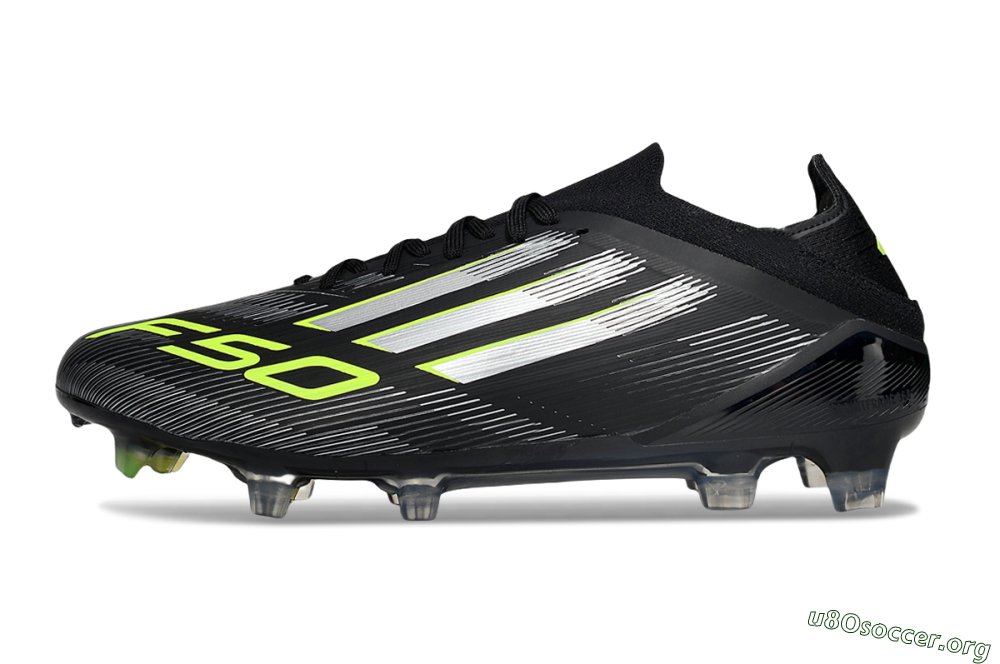 Adidas F50 Elite FG Football Boots - Black/Silver/Yellow 3
