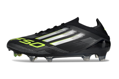 Adidas F50 Elite FG Football Boots - Black/Silver/Yellow