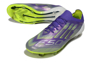 Adidas F50 Elite FG Football Boots - Purple/Silver/Yellow