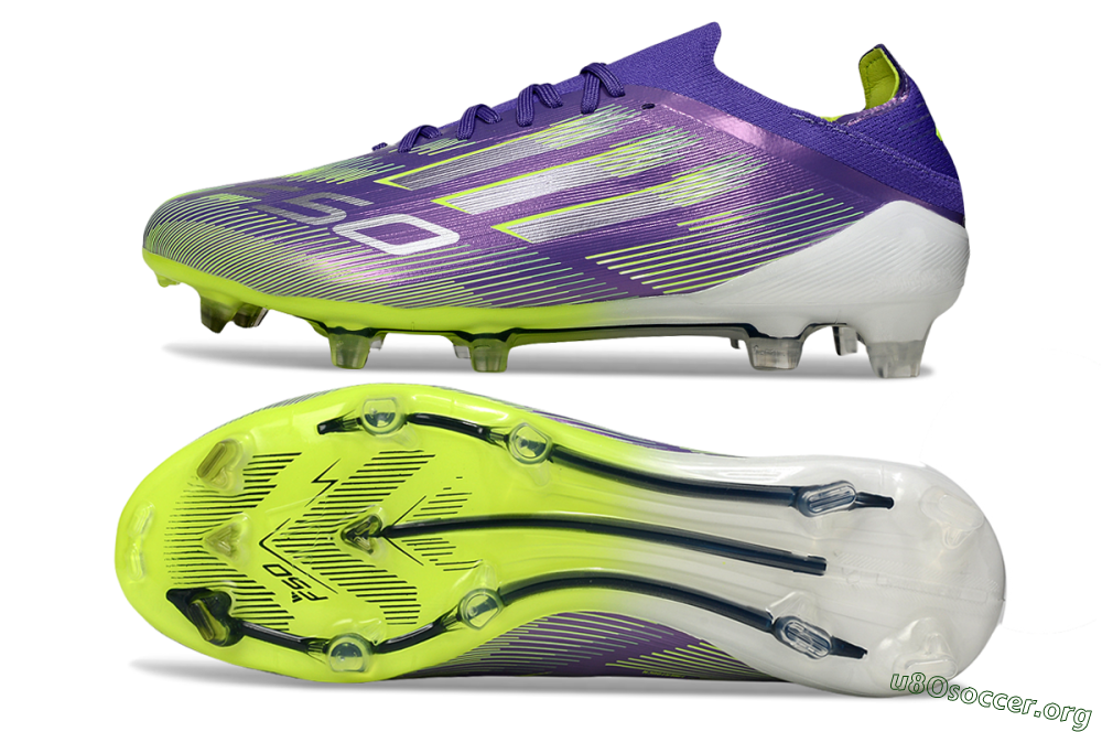 Adidas F50 Elite FG Football Boots - Purple/Silver/Yellow 1