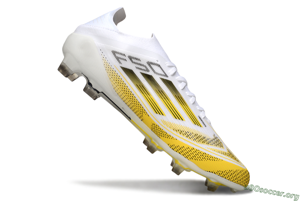 Adidas F50 Elite FG Football Boots - White/Yellow/Black 4