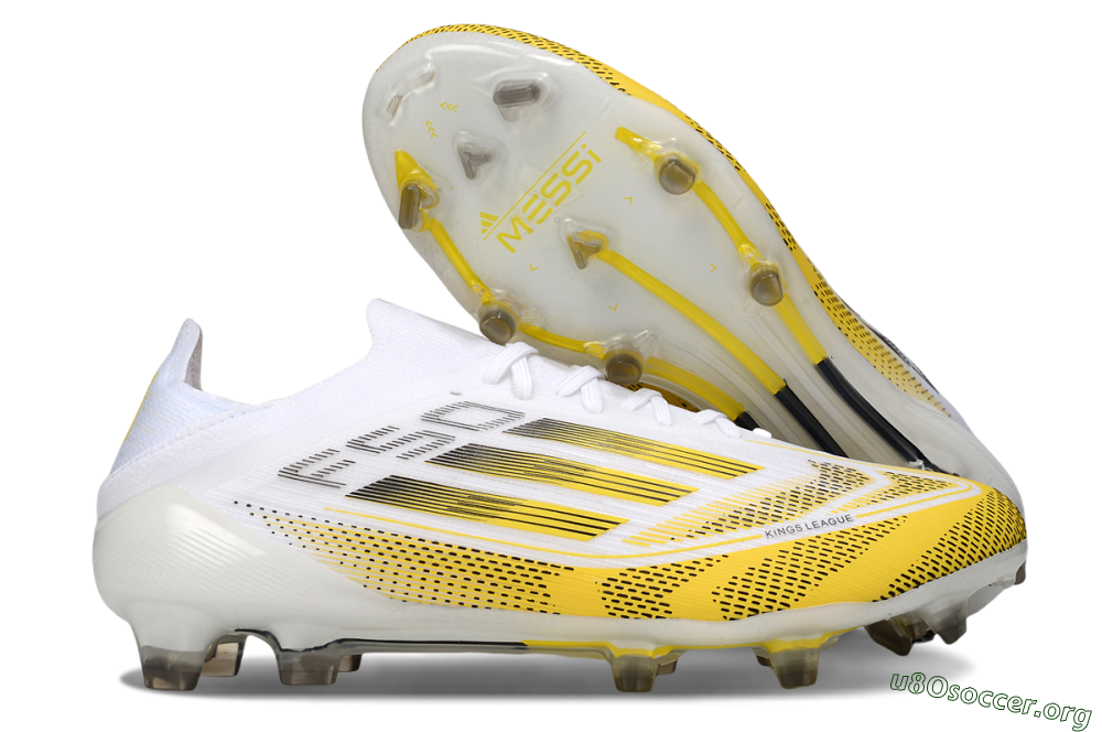 Adidas F50 Elite FG Football Boots - White/Yellow/Black 2